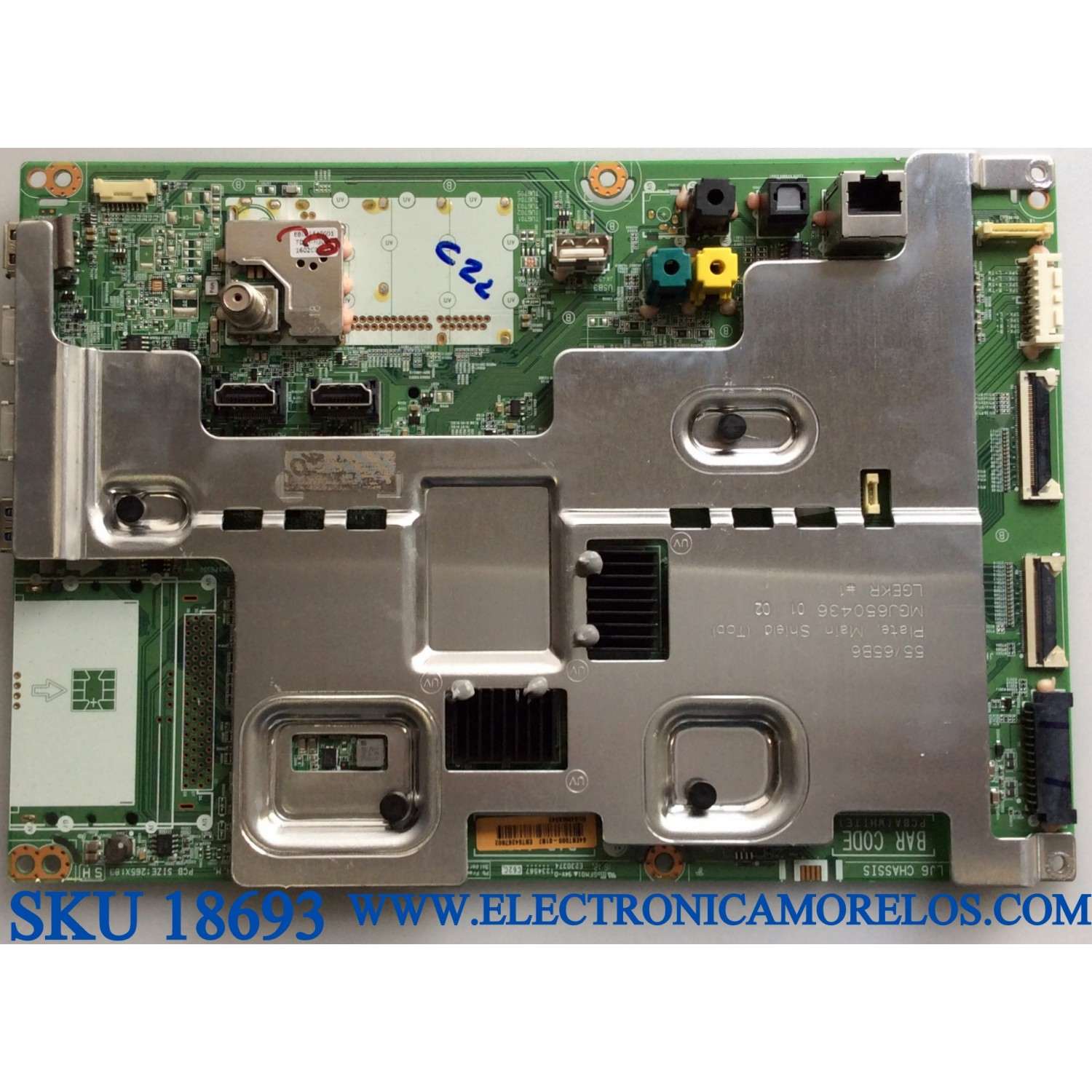 MAIN / LG EBT64267802 / EAX66886304(1.0) / PANEL LC650AQD (GJ)(A1) / MODELO OLED65B6P-U.BUSWLJR	